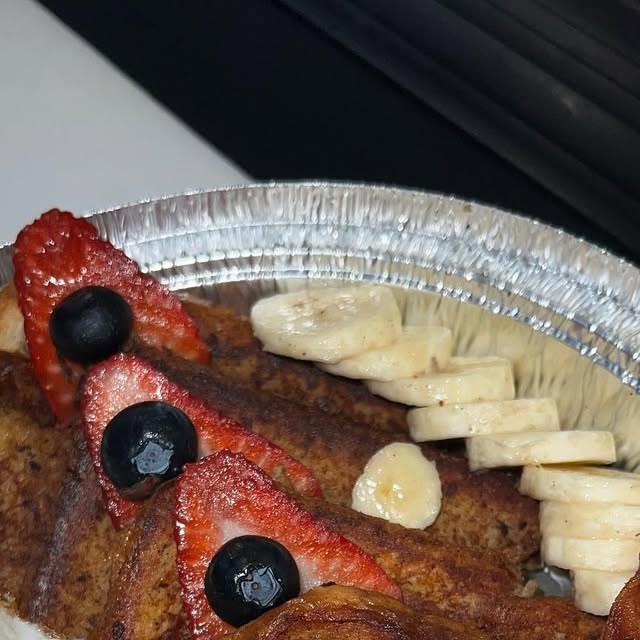 French toast with fresh berries at Dyckman Cafe and Grill